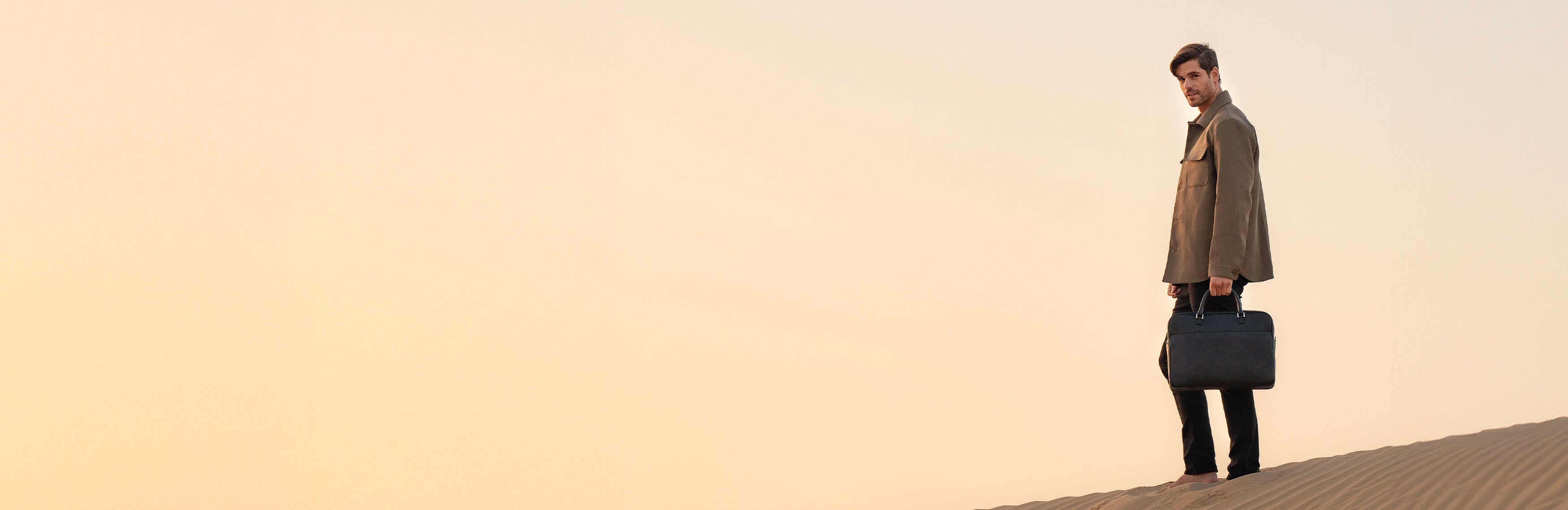 Swiss men’s leather briefcase Ferronato