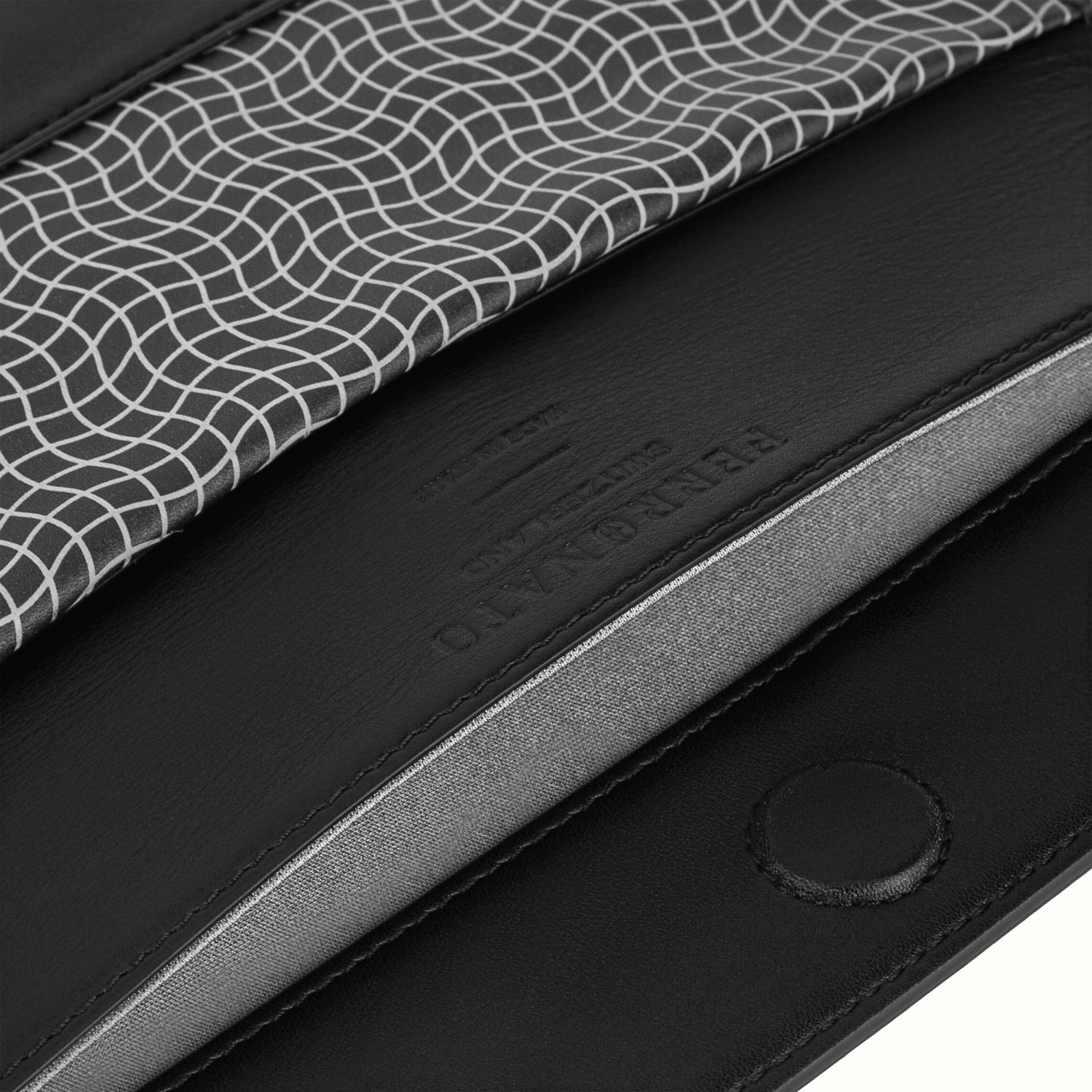 Swiss leather travel bag lifestyle image #color_Jet Black