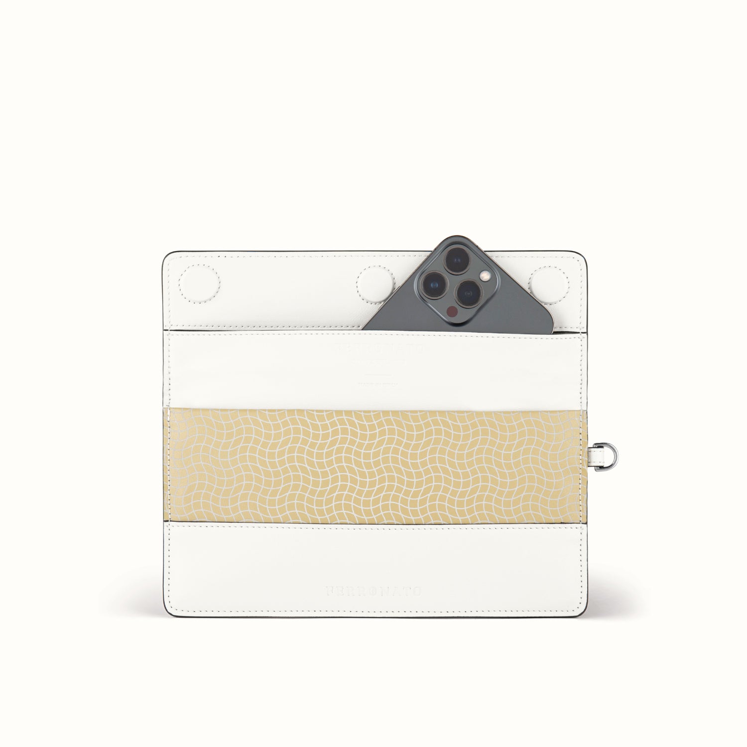 Luxury Swiss handbag for women studio shot #color_Pearl White