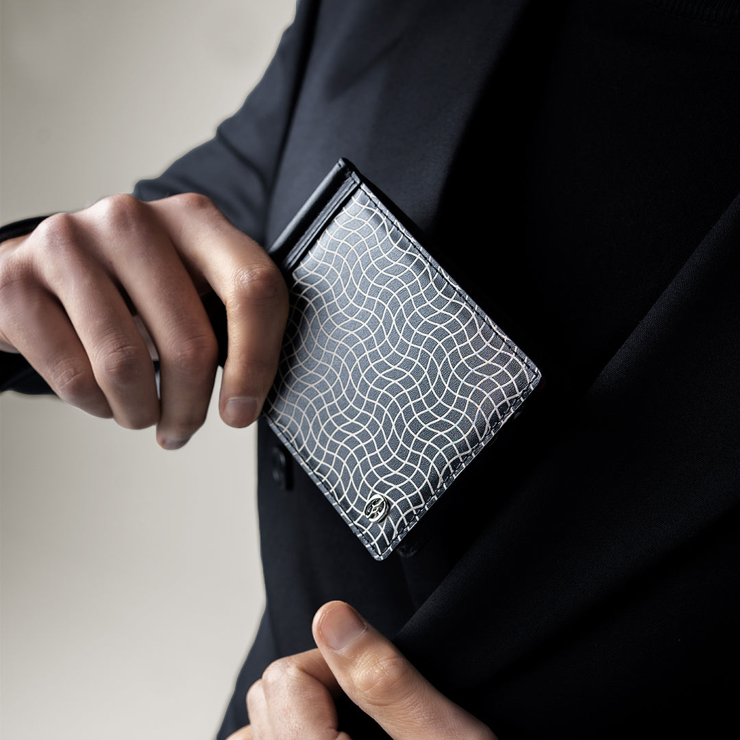 Swiss men’s leather briefcase Ferronato #color_Onyx Black