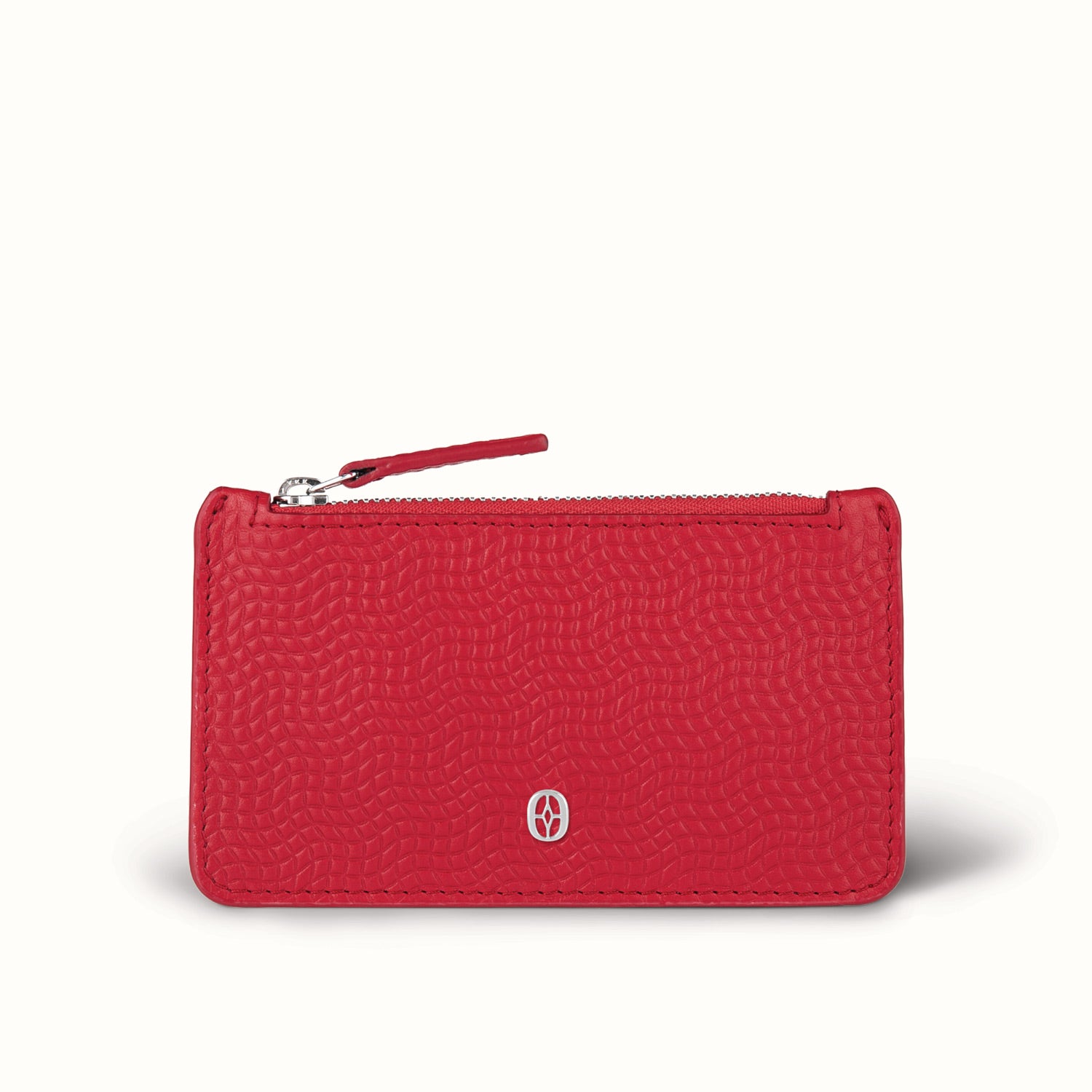 RFID wallet for men flatlay #color_Lava Red