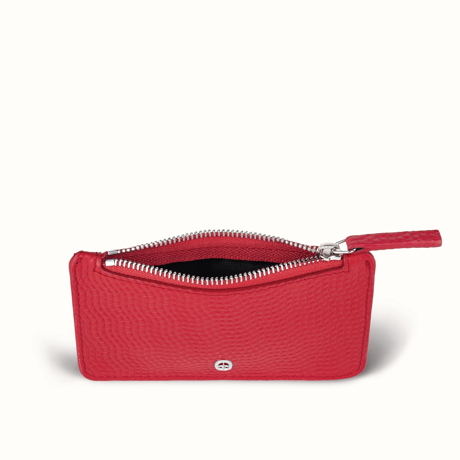 Ferronato men’s leather craftsmanship close-up #color_Lava Red