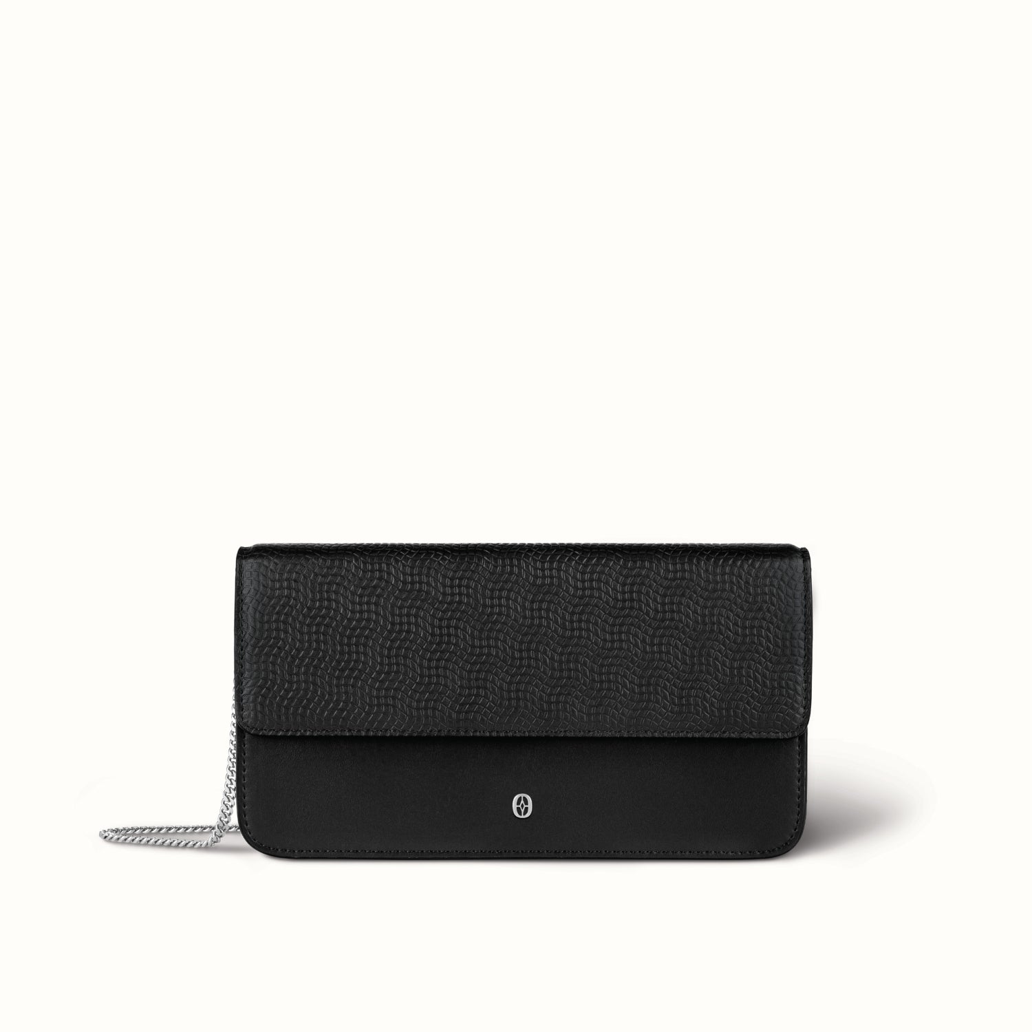 Ferronato Stella Bag — Front view of the compact mini bag #color_jet black