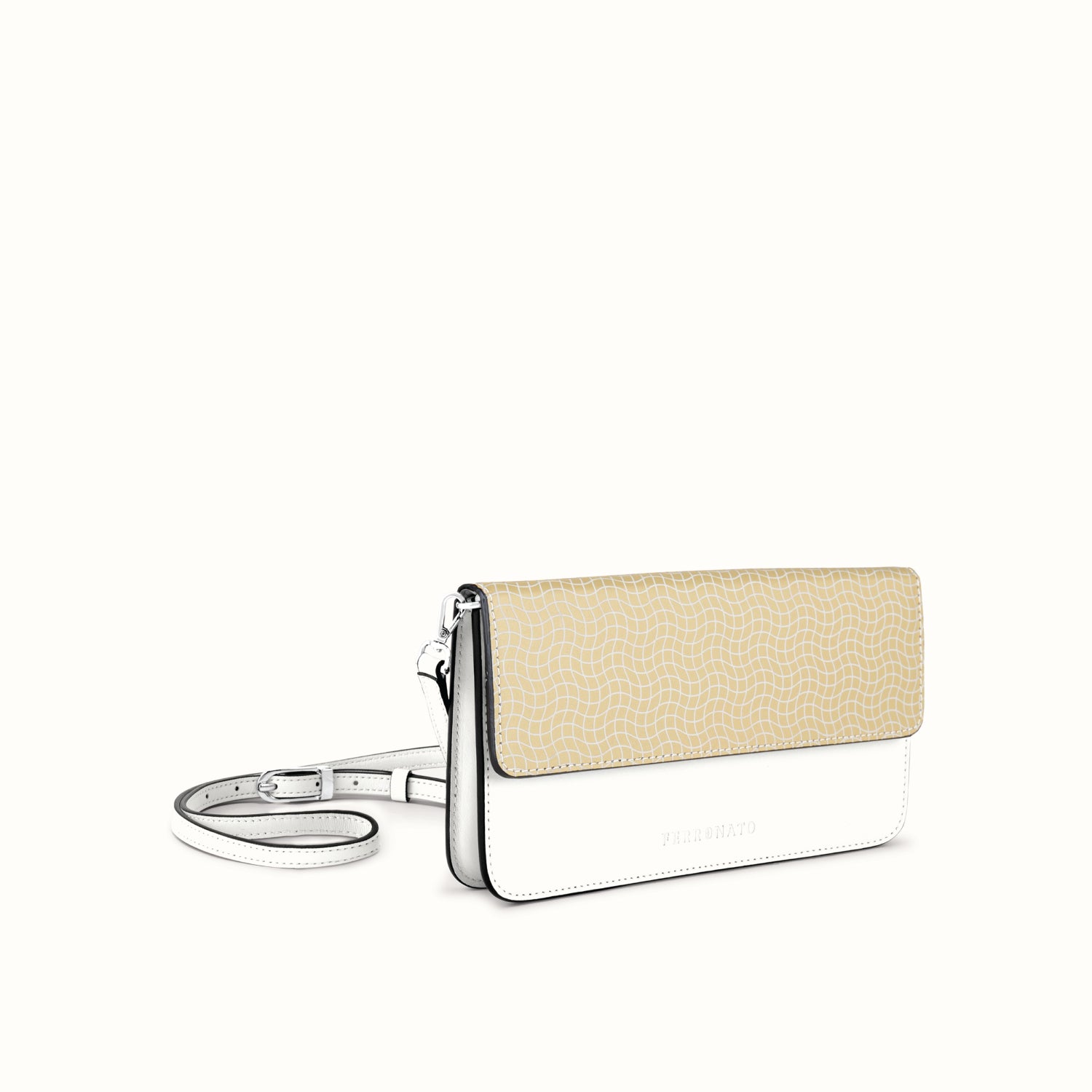 Privacy-protected business bag close-up #color_Pearl White