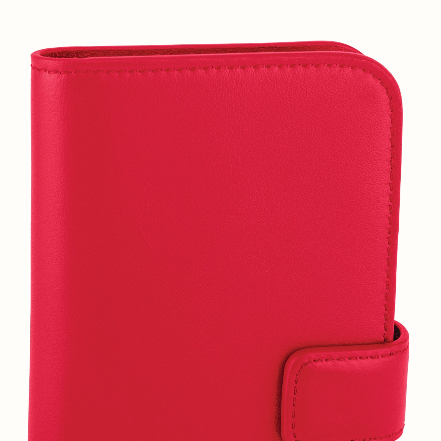 Luxury business bag on desk setup #color_Lava Red