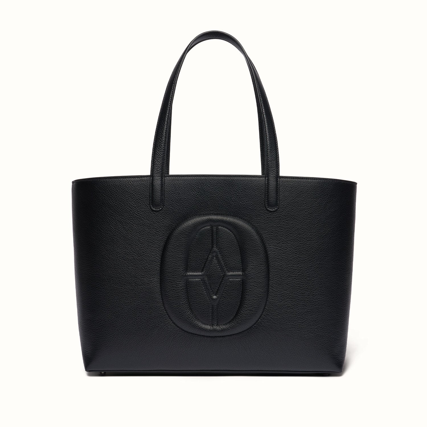 Swiss-made tote bag with sustainable leather #color_Jet Black