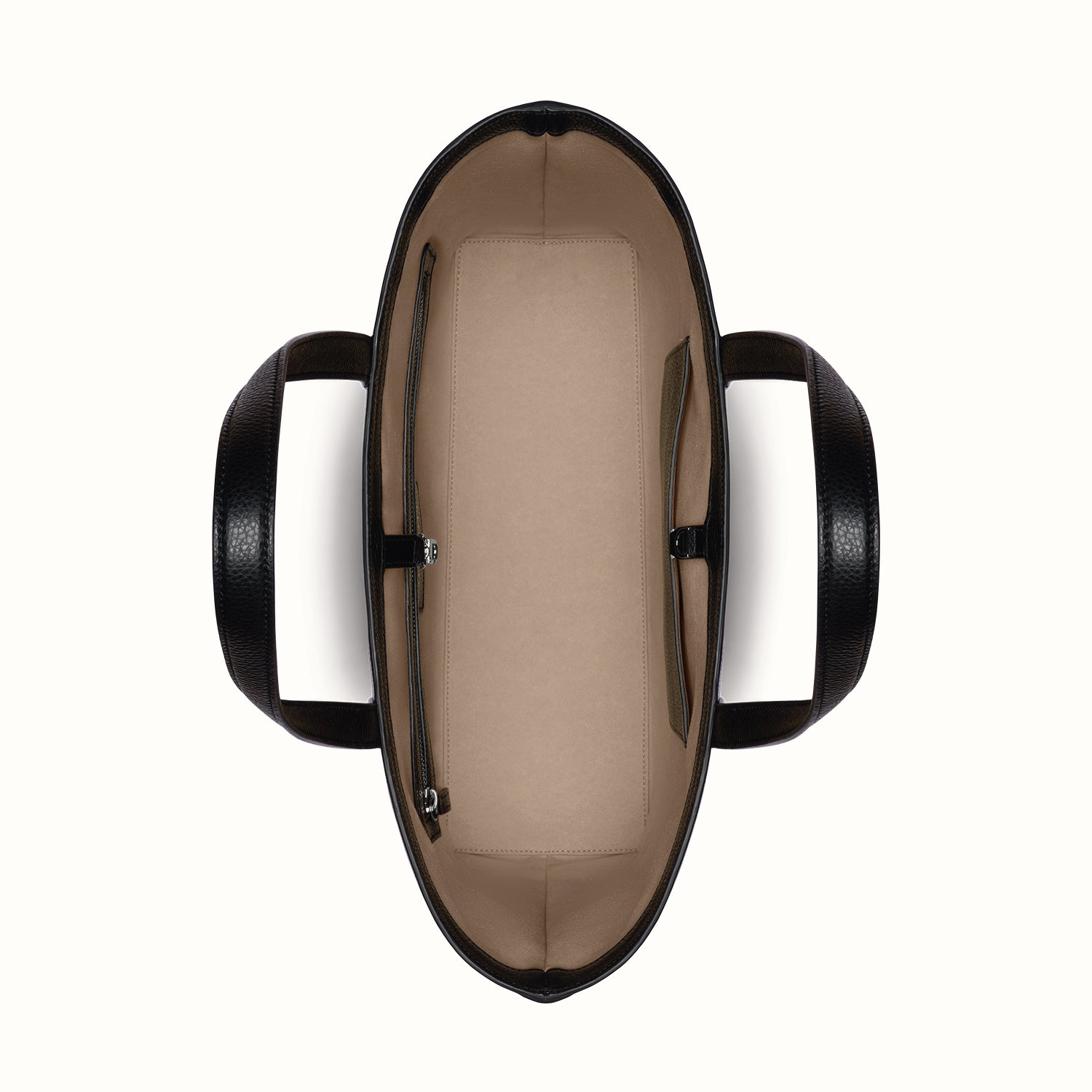 Swiss-made tote bag with sustainable leather #color_Jet Black