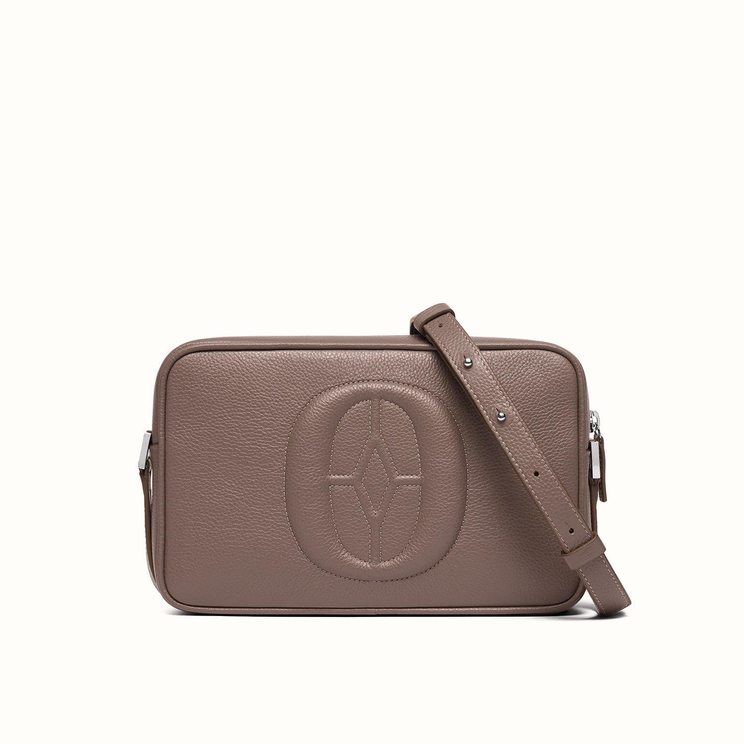 RFID blocking luxury handbag front view #Color_Serene Taupe