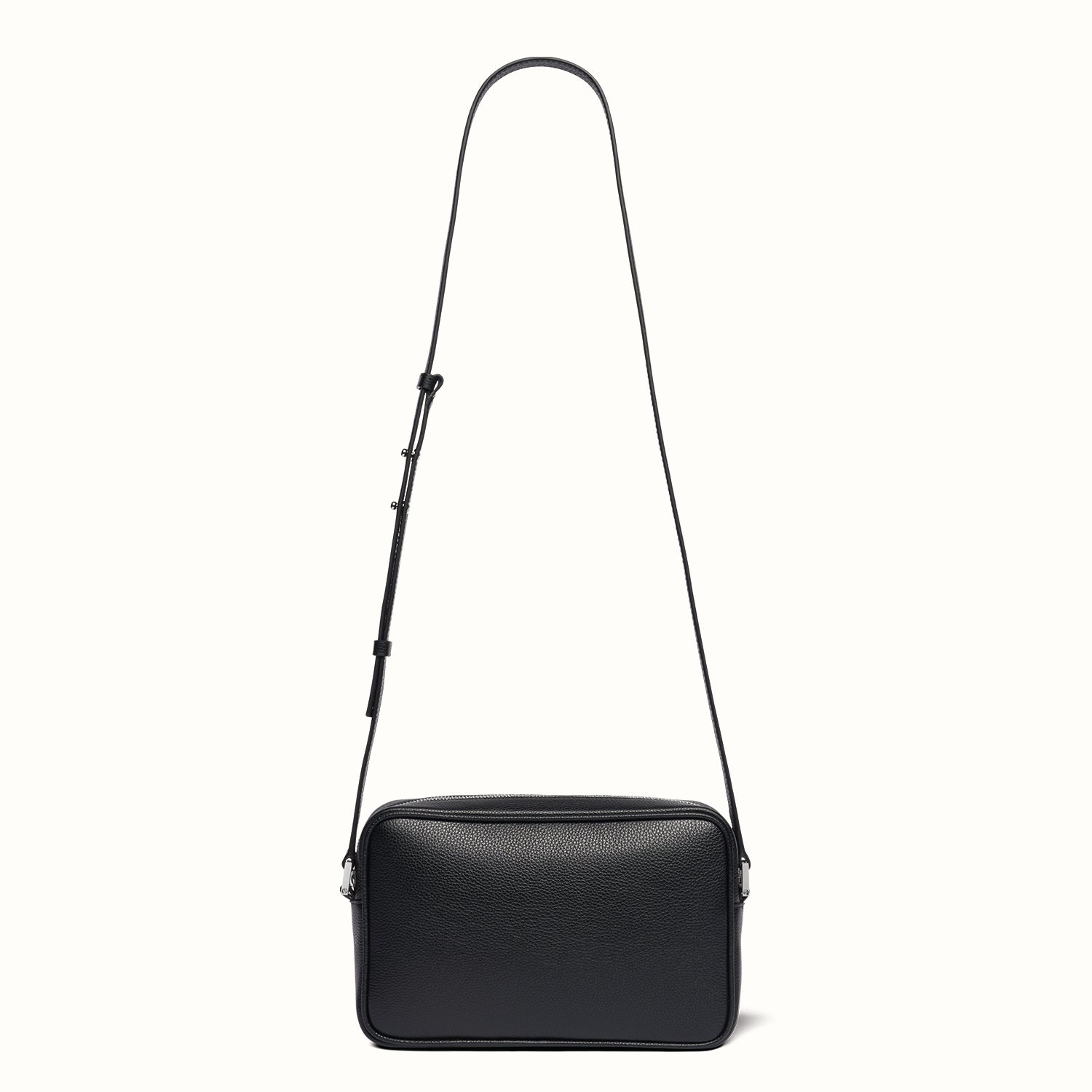 Ferronato Aria Camera Bag minimal luxury leather finish #color_jet black
