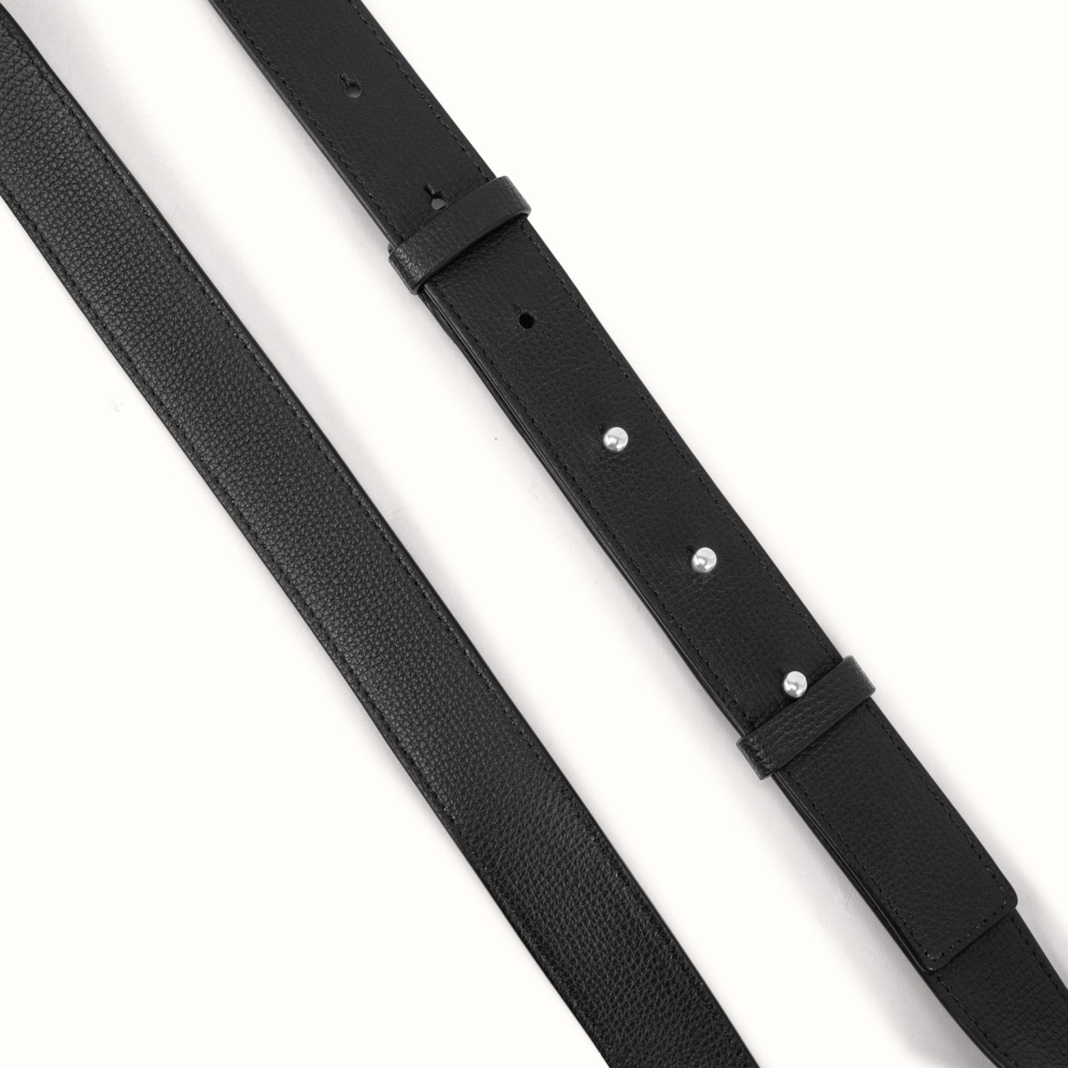 Ferronato Calmo Crossbody Bag - Showing the strap adjustability  #color_jet black