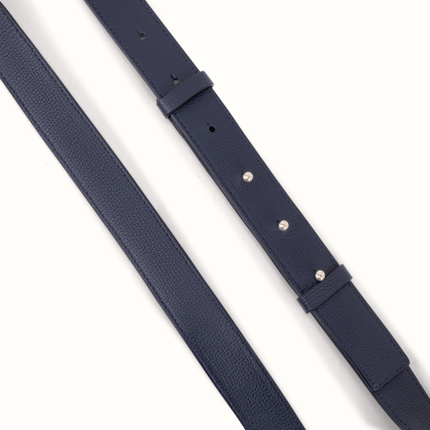 Swiss sustainable leather collection flatlay #color_Navy Blue