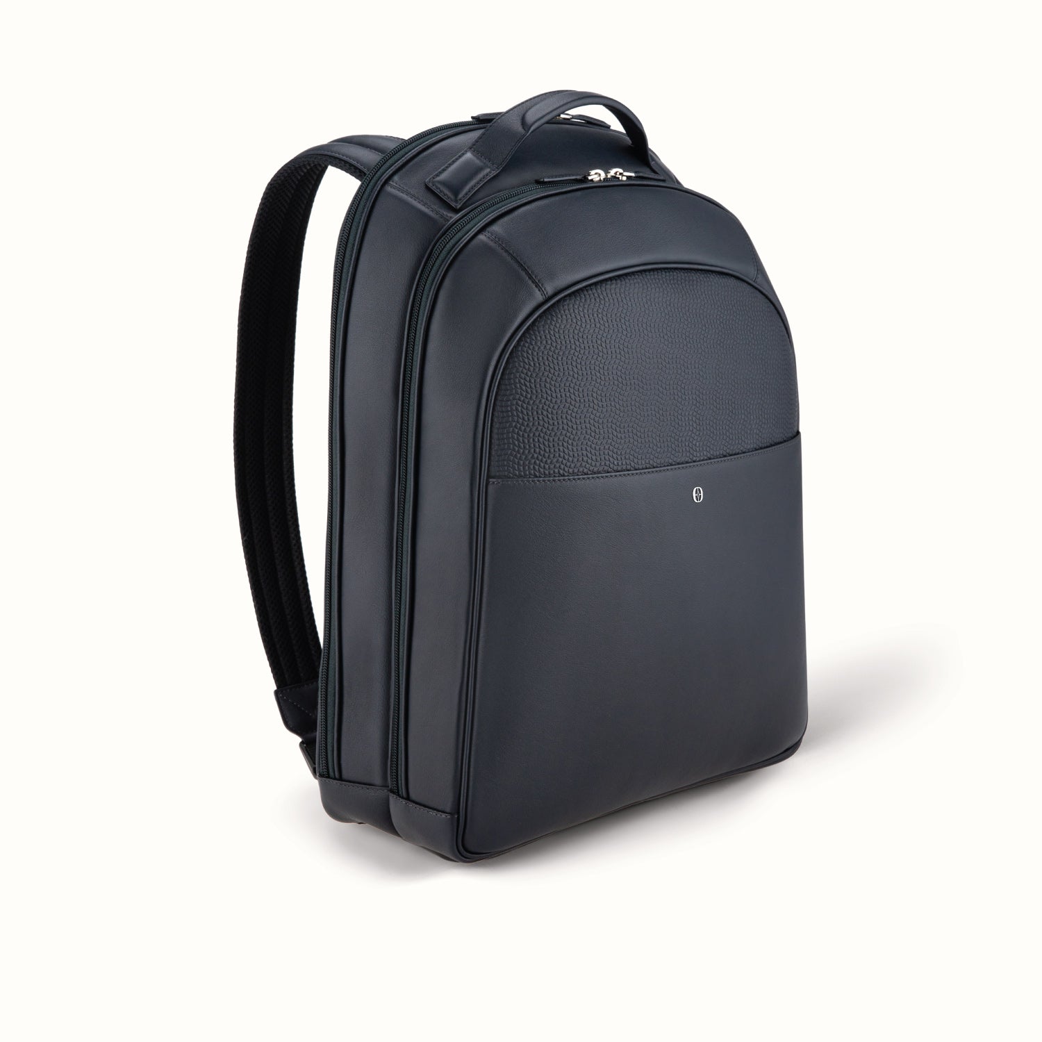 Swiss men’s leather briefcase Ferronato #color_Midnight Blue