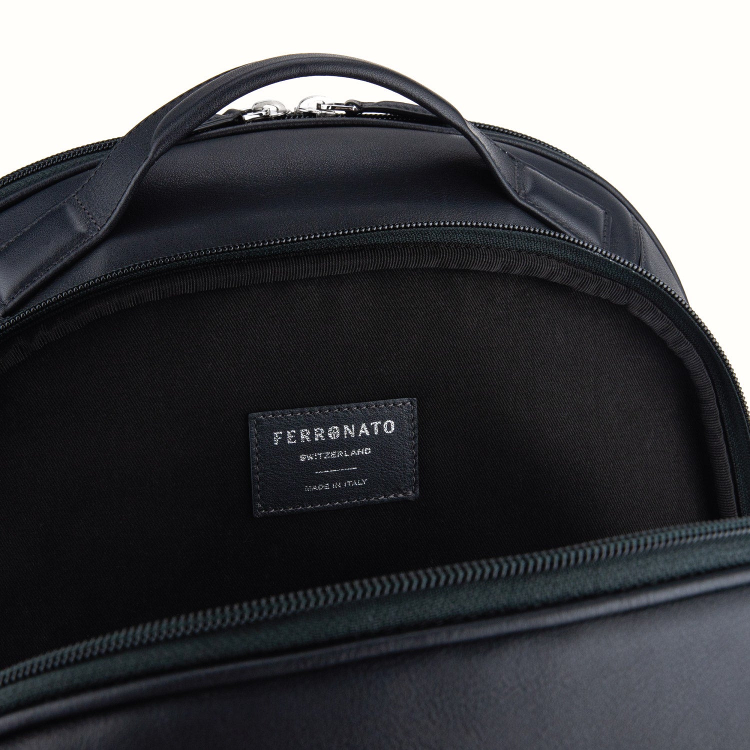 Swiss men’s leather briefcase Ferronato #color_Midnight Blue