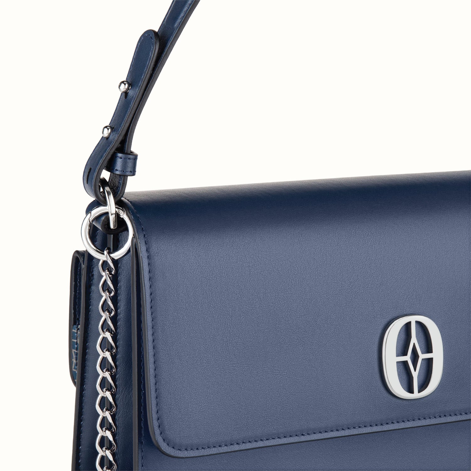 Luxury Swiss handbag for women studio shot #color_Blue Sapphire