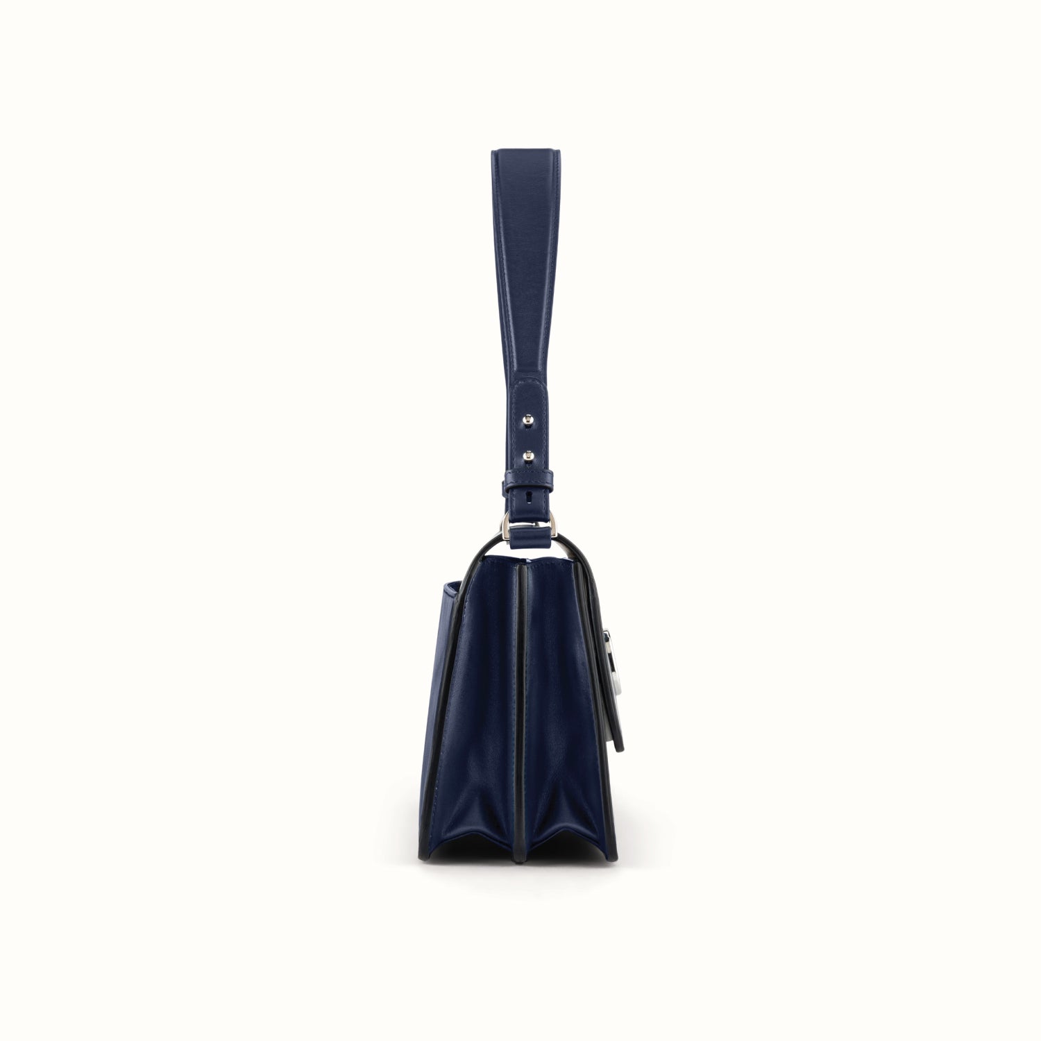 Ferronato Magia Bag side profile showing silhouette #color_blue sapphire