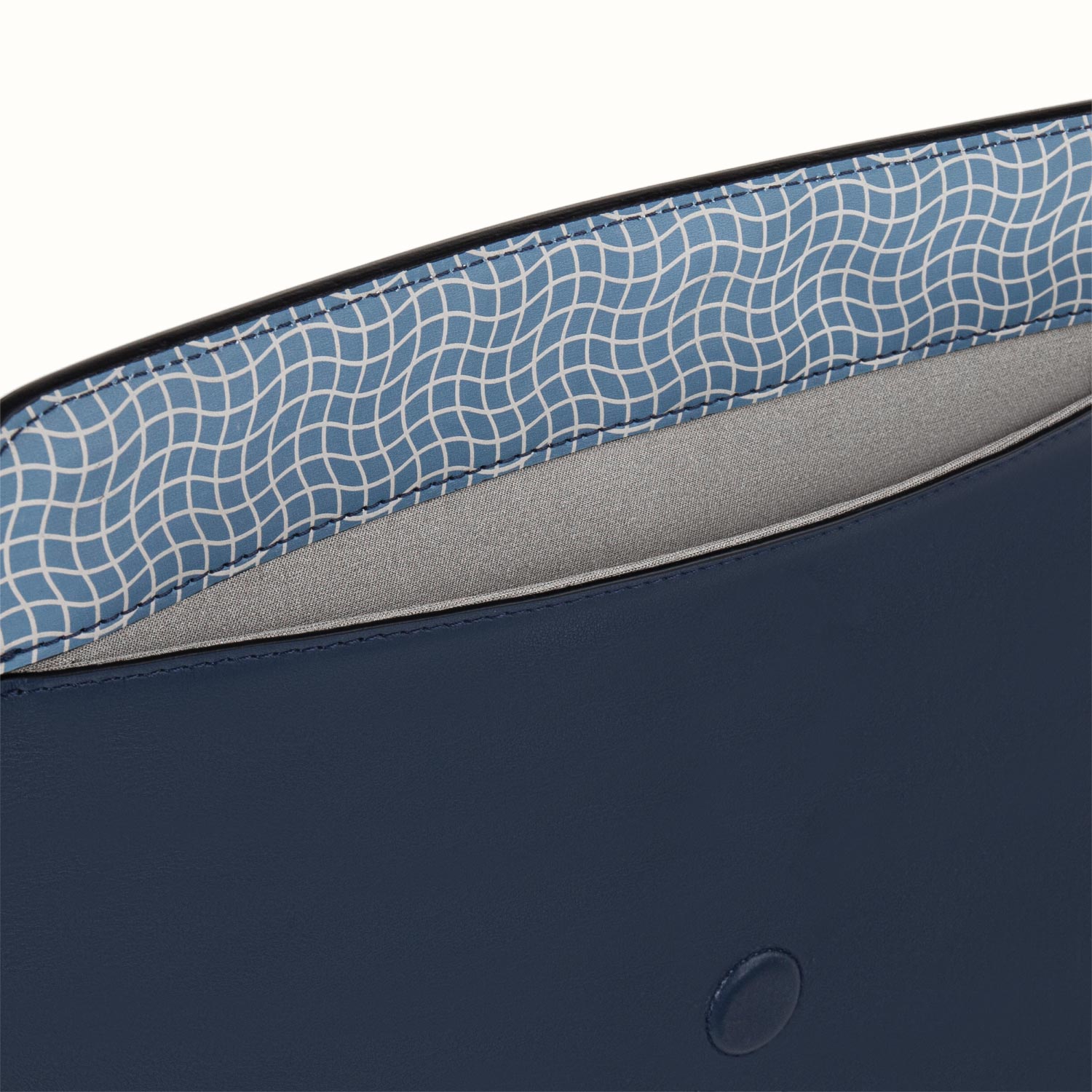 Luxury Swiss handbag for women studio shot #color_Blue Sapphire