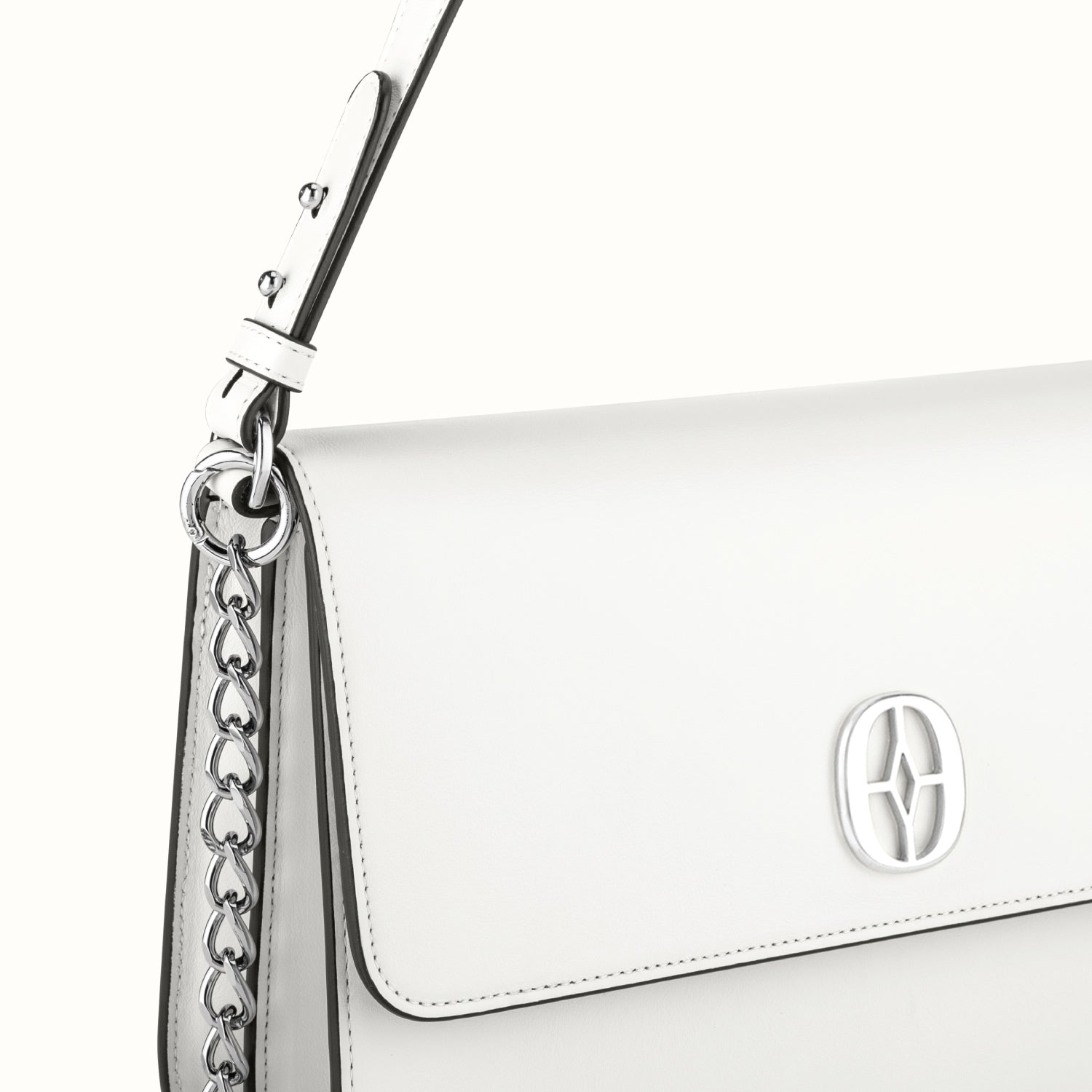 Luxury Ferronato women’s accessories set #color_Pearl White