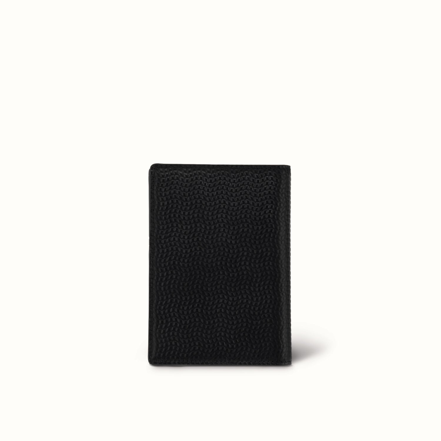 Luxury business bag on desk setup #color_Jet Black