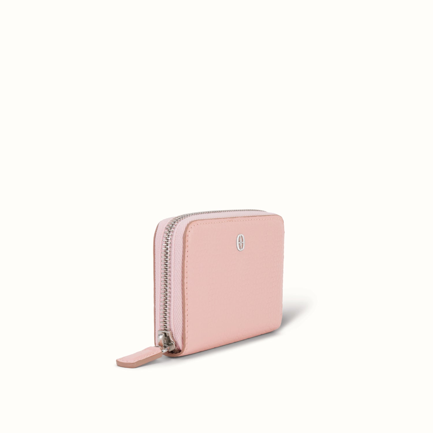 Sustainable leather purse close-up #color_Pure Rose