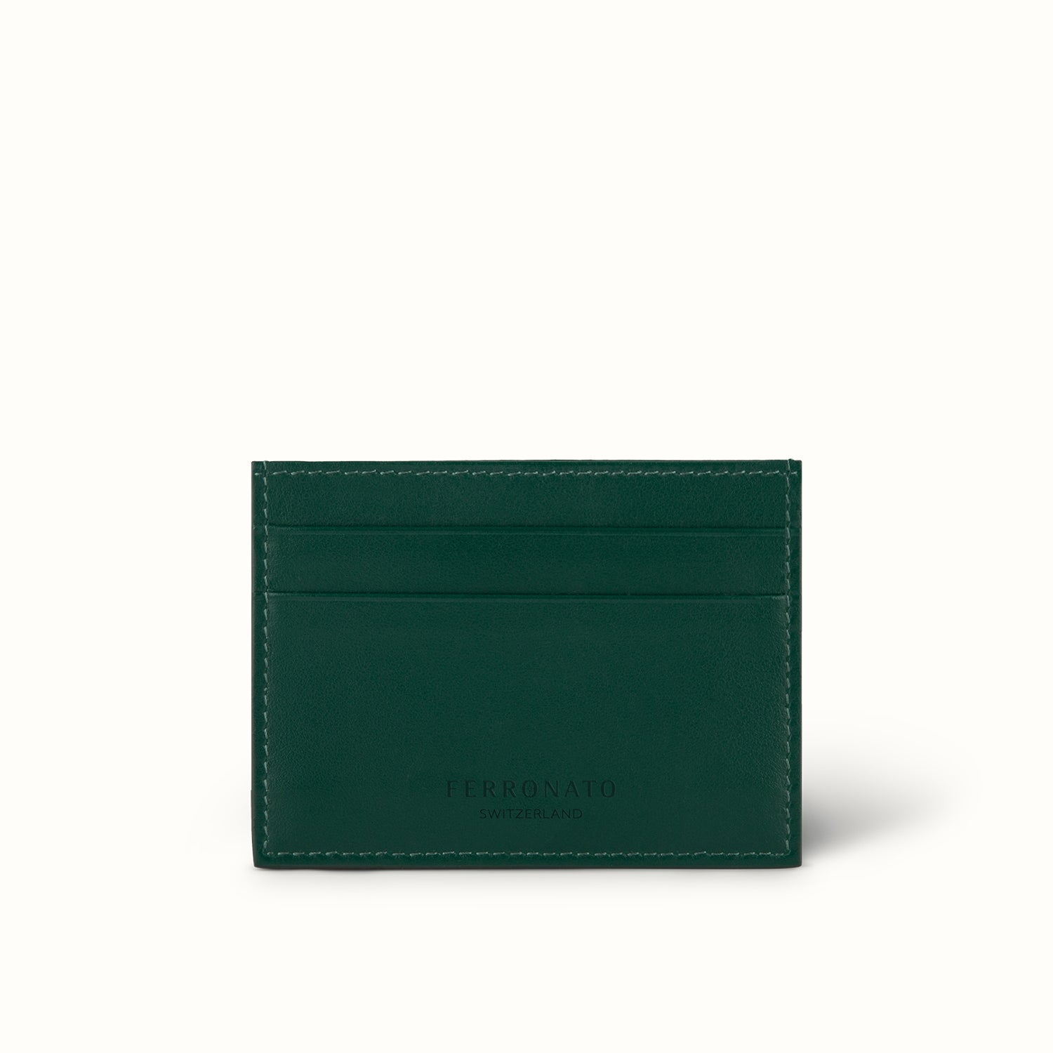 Swiss men’s leather mini CardHolder Ferronato #color_Alpin Green