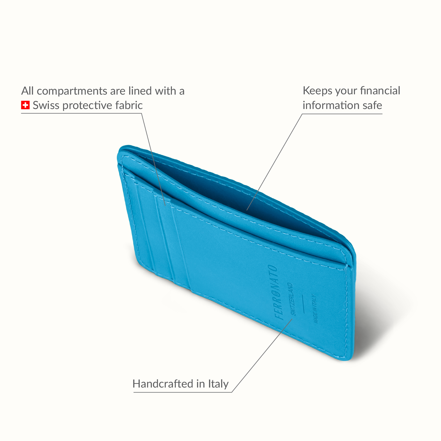 Luxury Ferronato women’s accessories set #color_Sky Blue