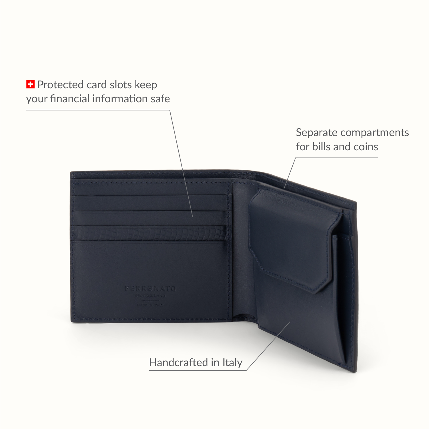 Luxury business bag on desk setup #color_Navy Blue