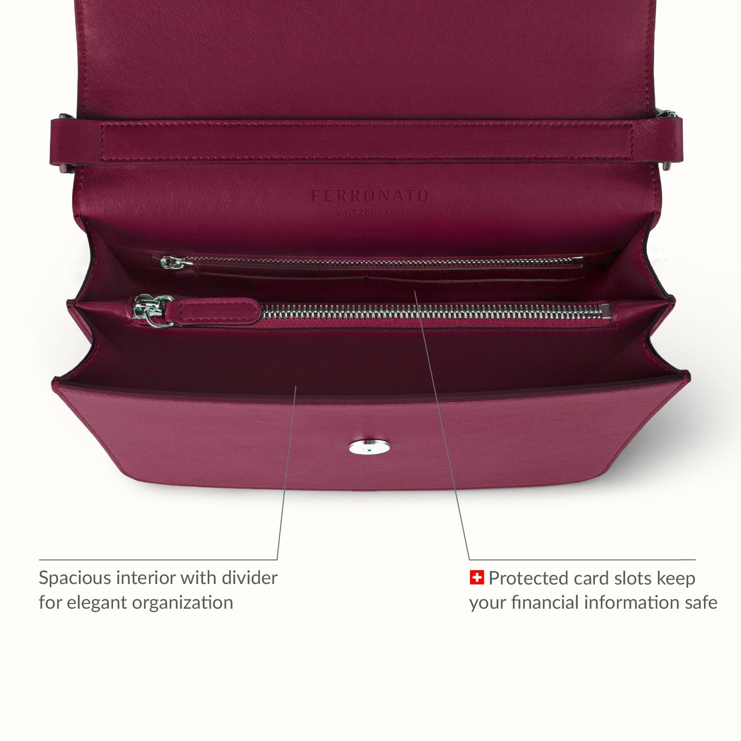 Swiss designer shoulder bag outdoor #color_Ruby Rose