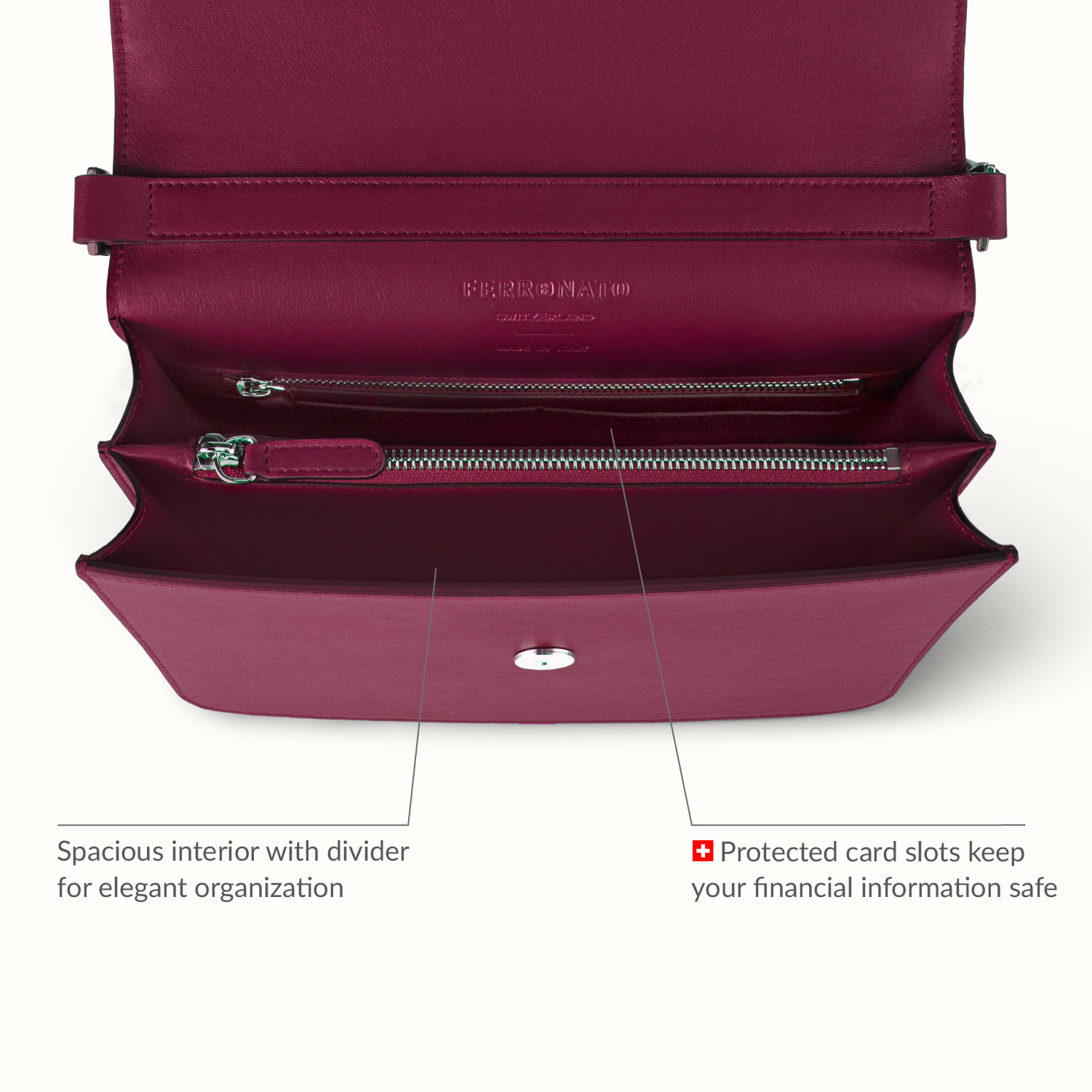 Swiss designer shoulder bag outdoor #color_Ruby Rose