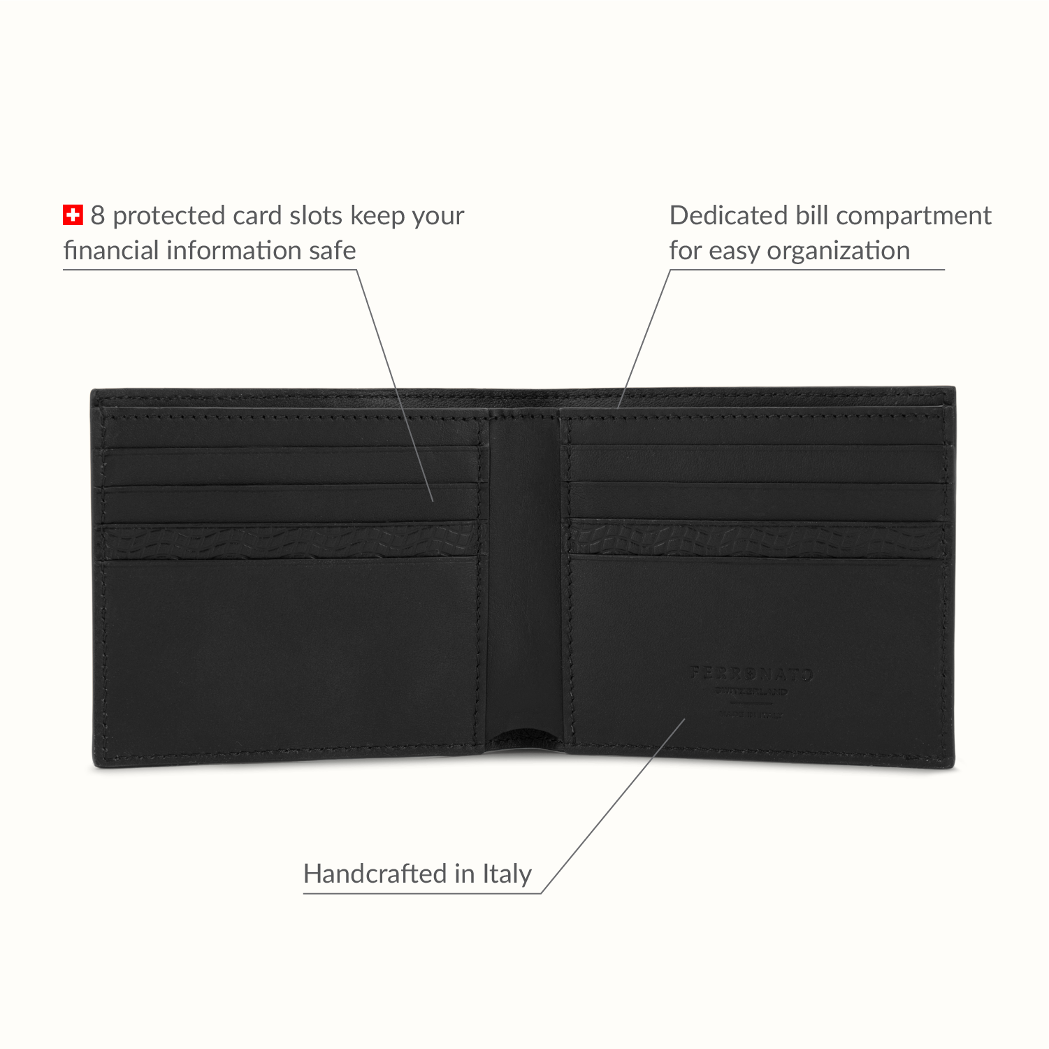 Swiss leather travel bag lifestyle image #color_Jet Black