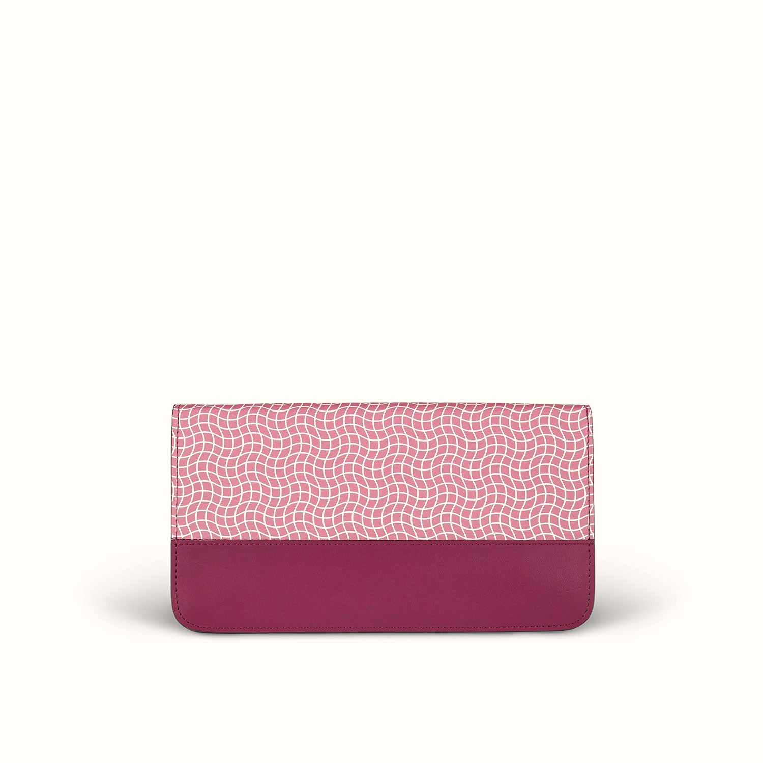 Ferronato Sole Bag - Chain back view, showing the smooth reverse side #color_ruby rose