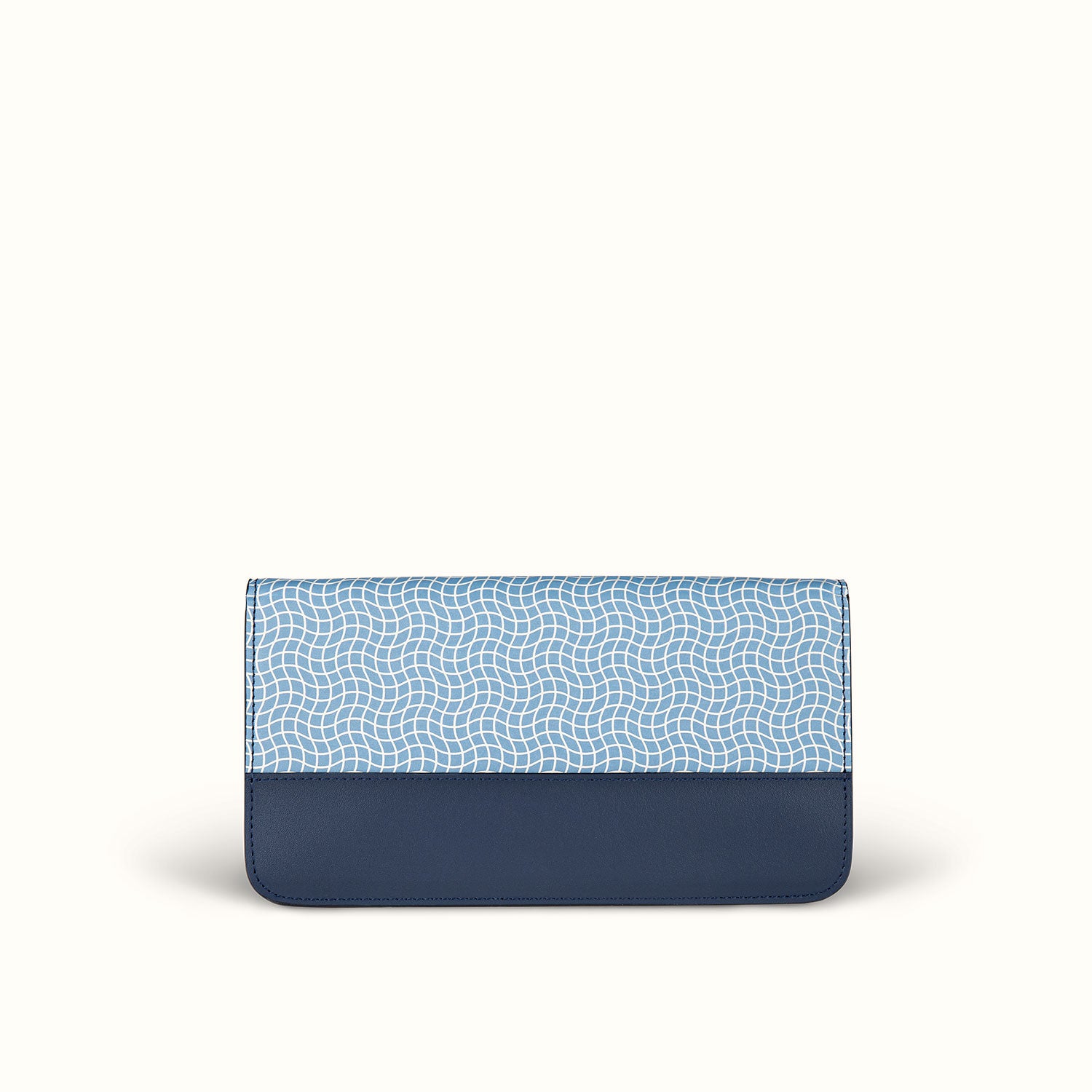 Ferronato Sole Bag - Chain back view, showing the smooth reverse side #color_blue sapphire