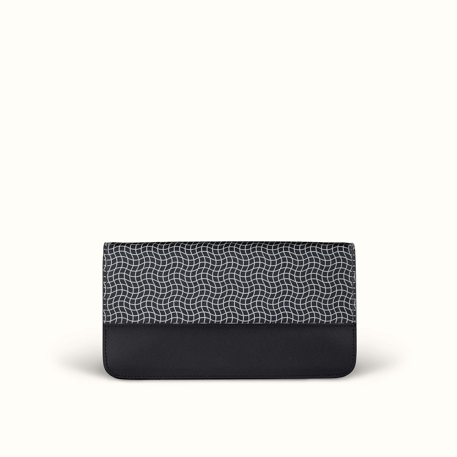 Ferronato women’s RFID tote on model #color_Onyx Black
