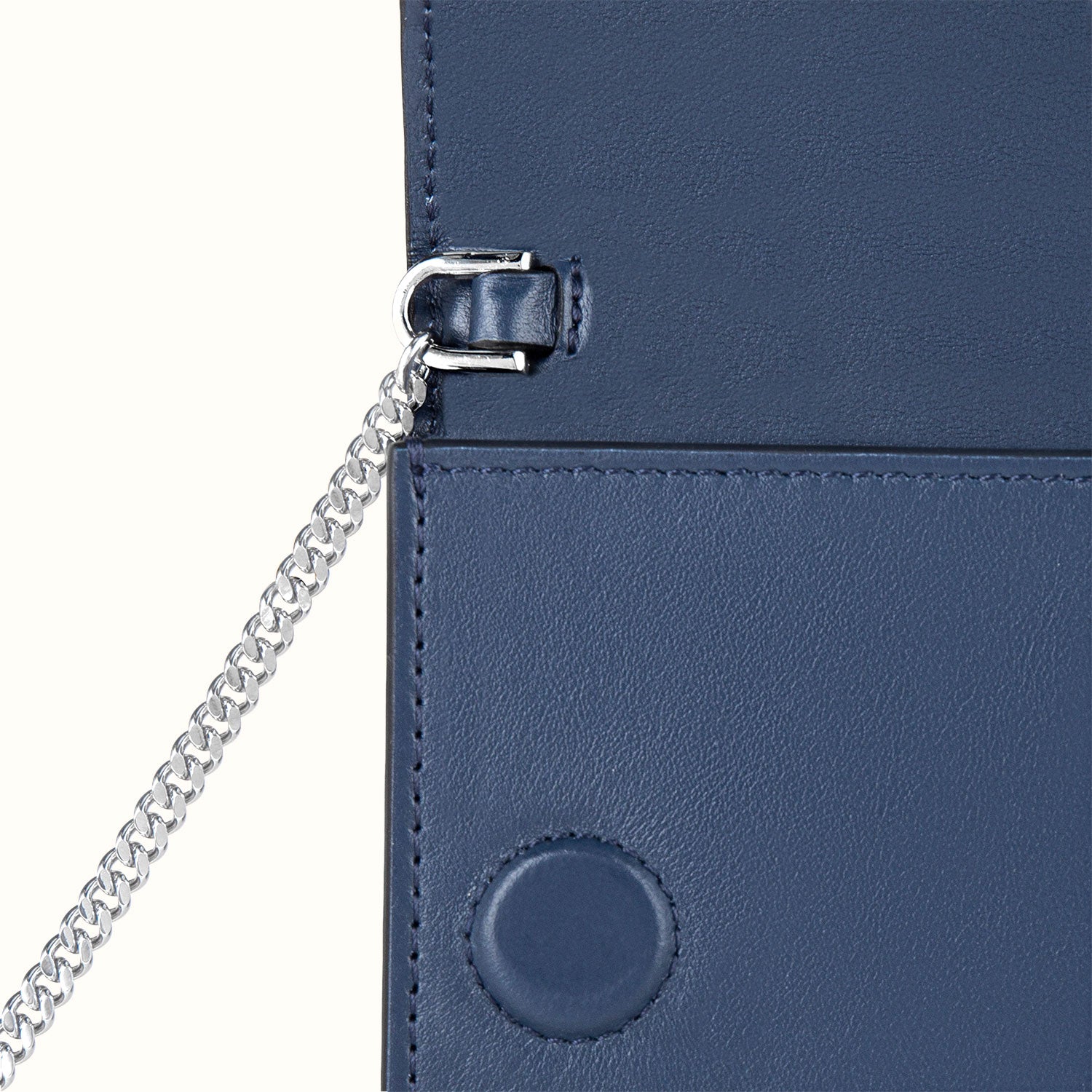 Ferronato women’s RFID tote on model #color_Blue Sapphire