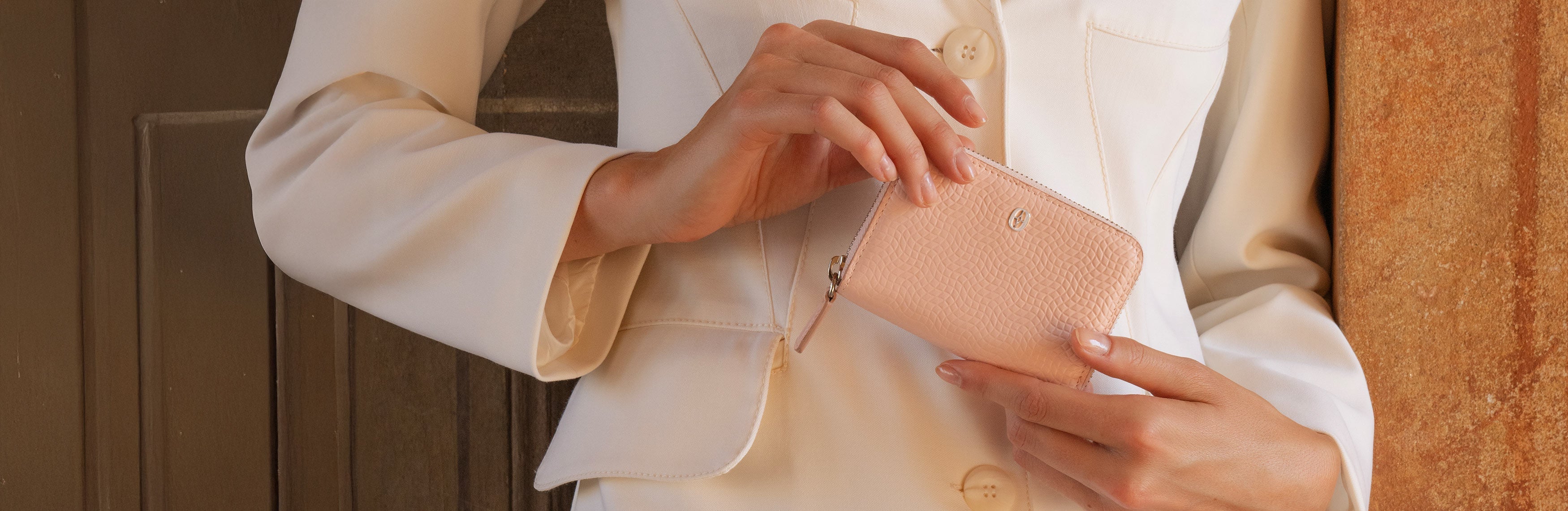 Ferronato Swiss leather wallet with RFID protection for women