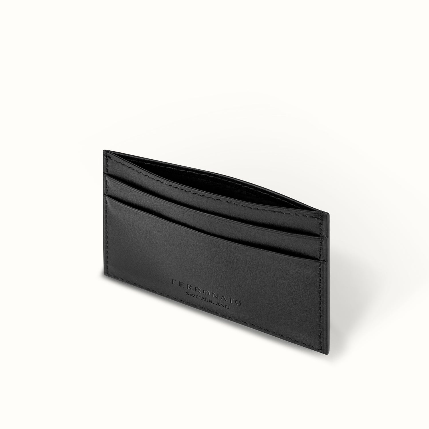 Luxury Swiss minicardholder for studio shot #color_jet black