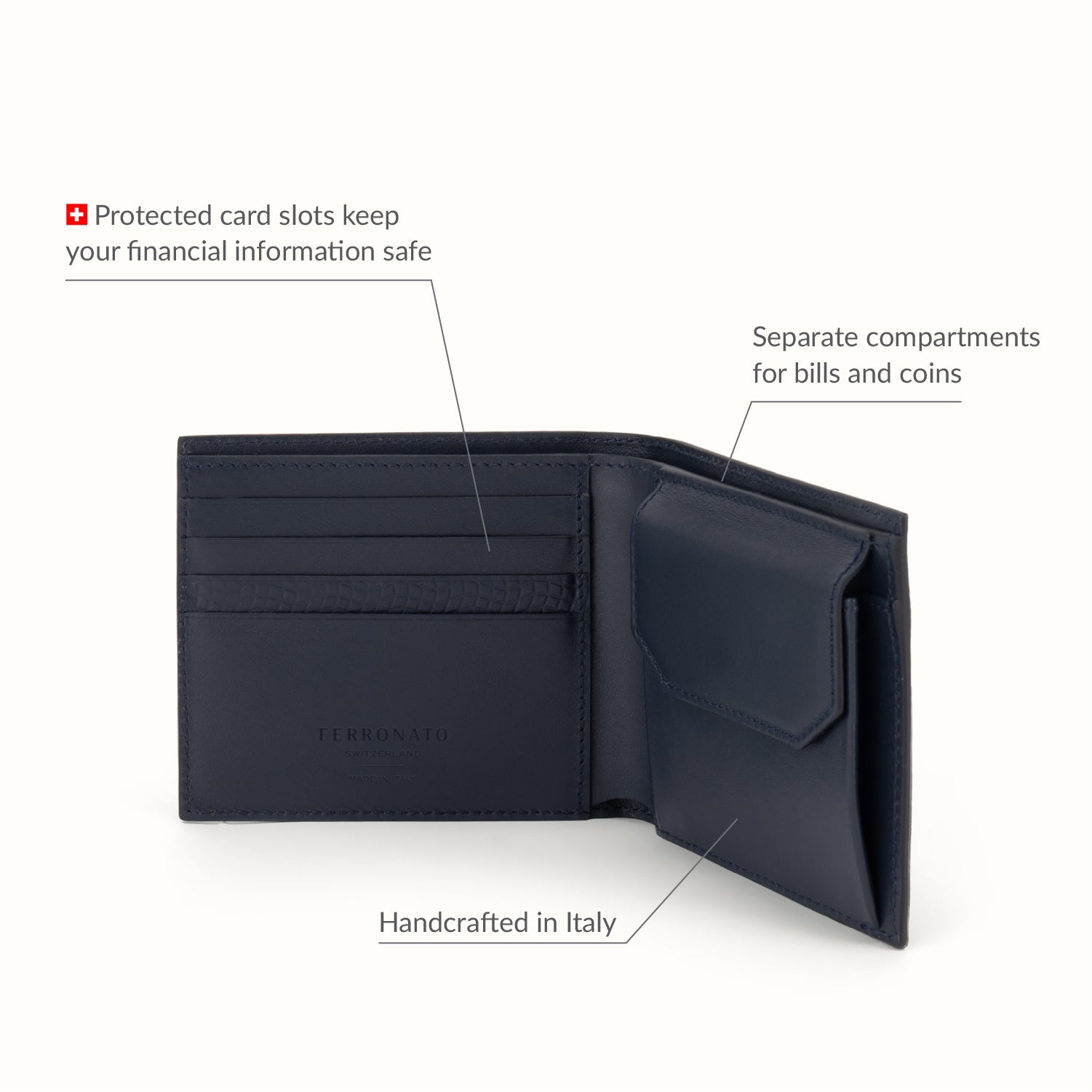 Luxury business bag on desk setup #color_Navy Blue